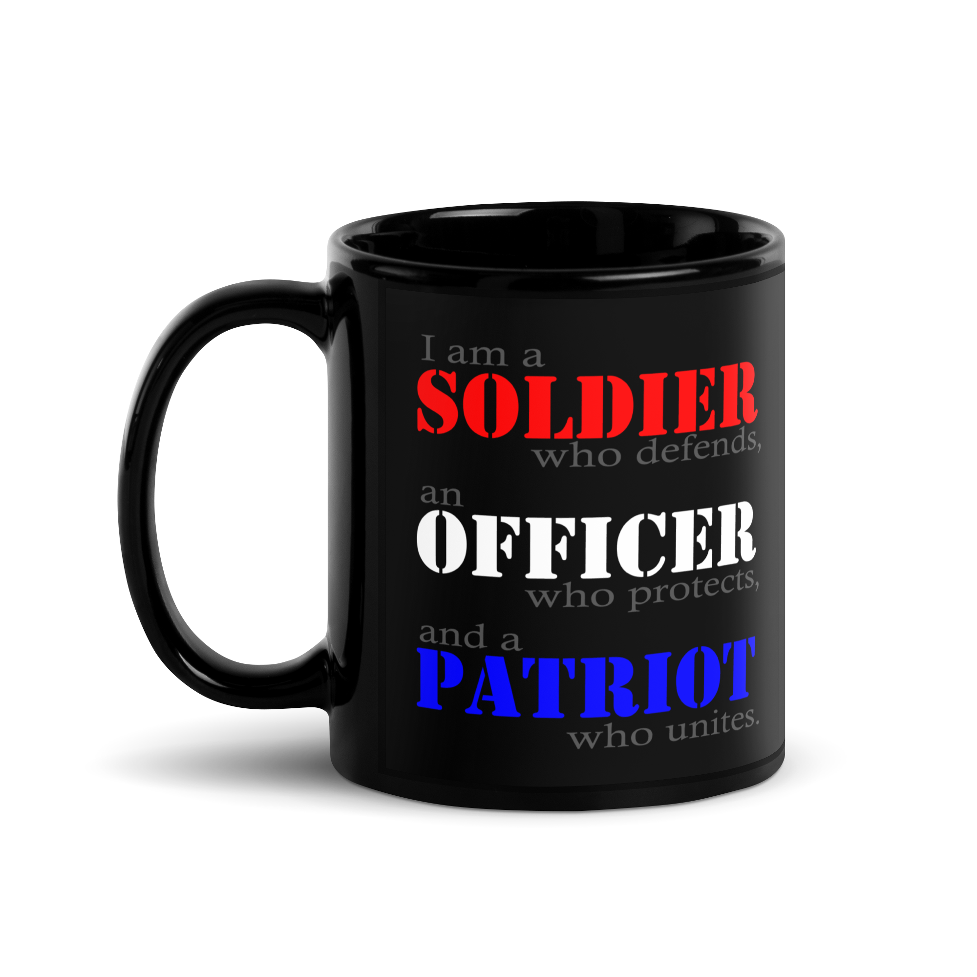 "Soldier, Officer, Patriot" Mug