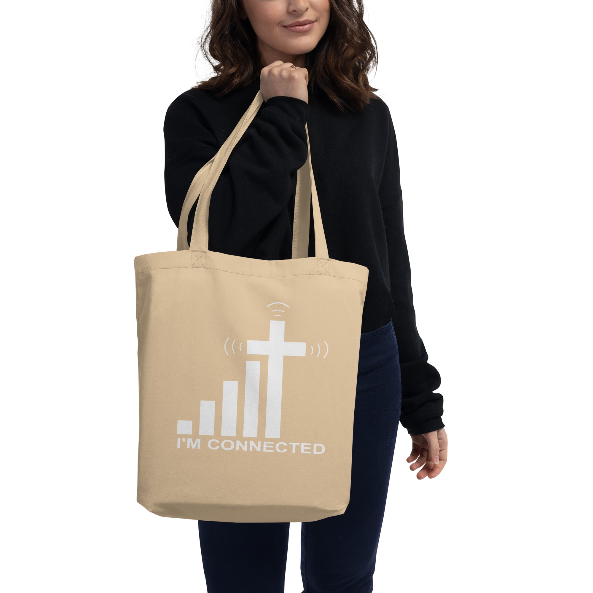 "I'm Connected" Cross Signal Eco Tote Bag