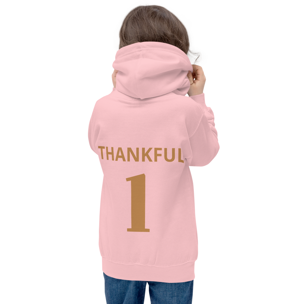 "Thankful 1" Kids Hoodie- SAFER/Drawcord free!