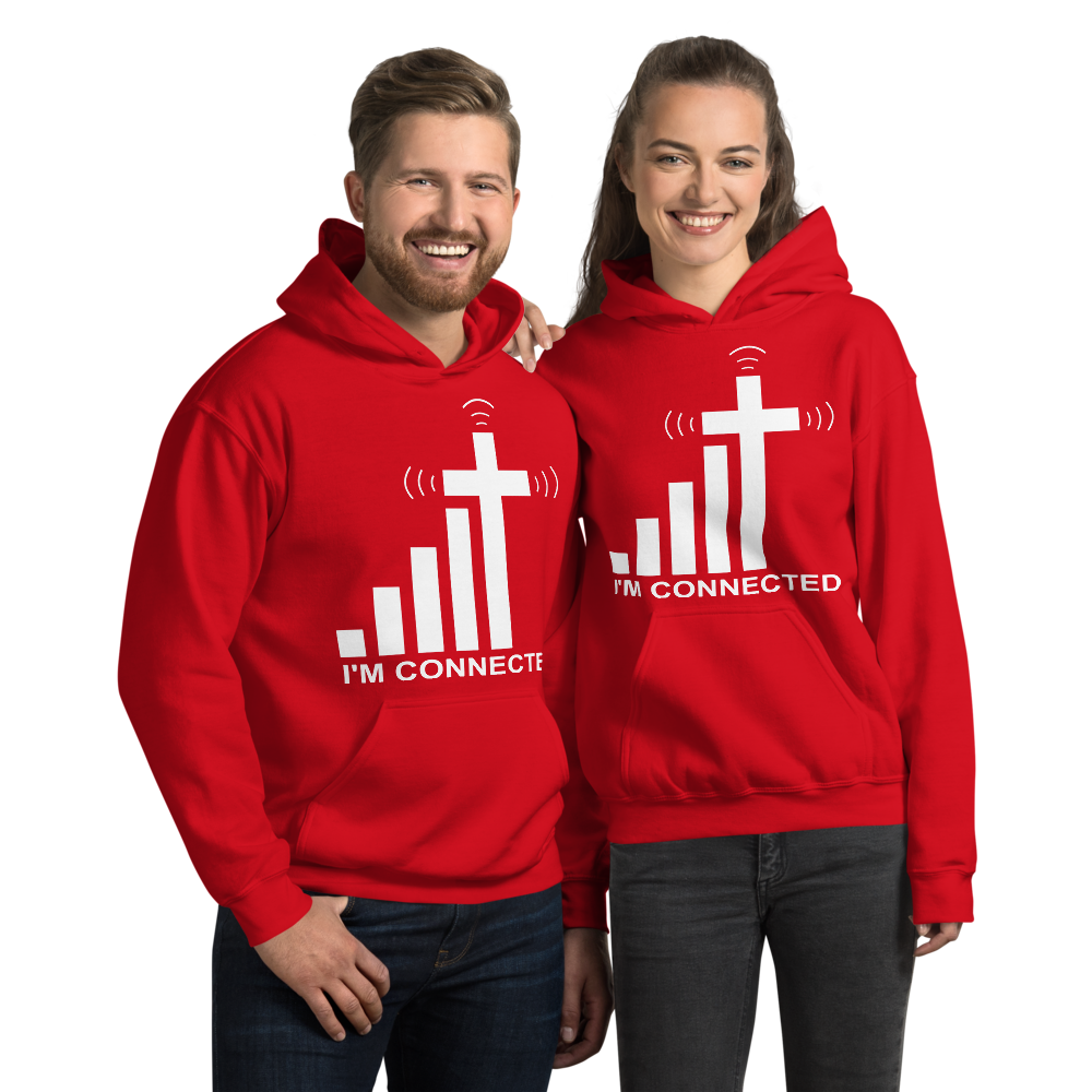 "I'm Connected" Signal and Cross Hoodie