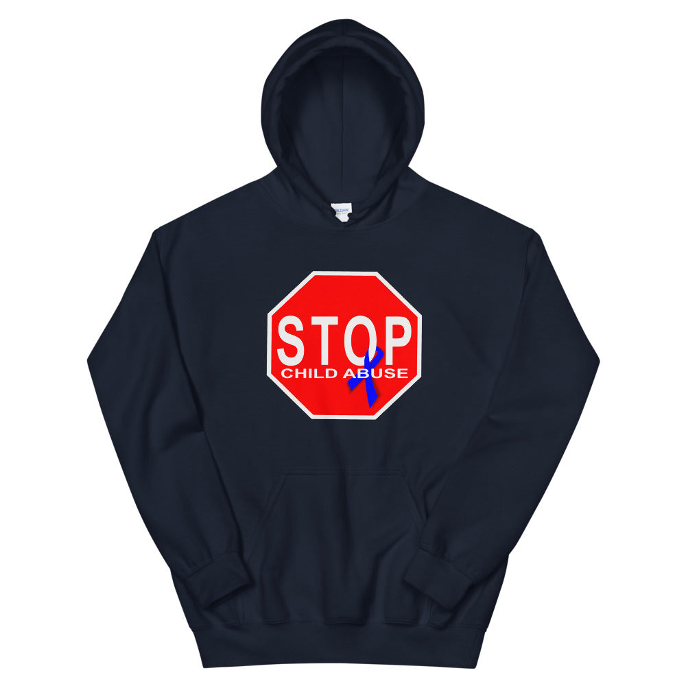 "STOP Child Abuse" Stop Sign Hoodie