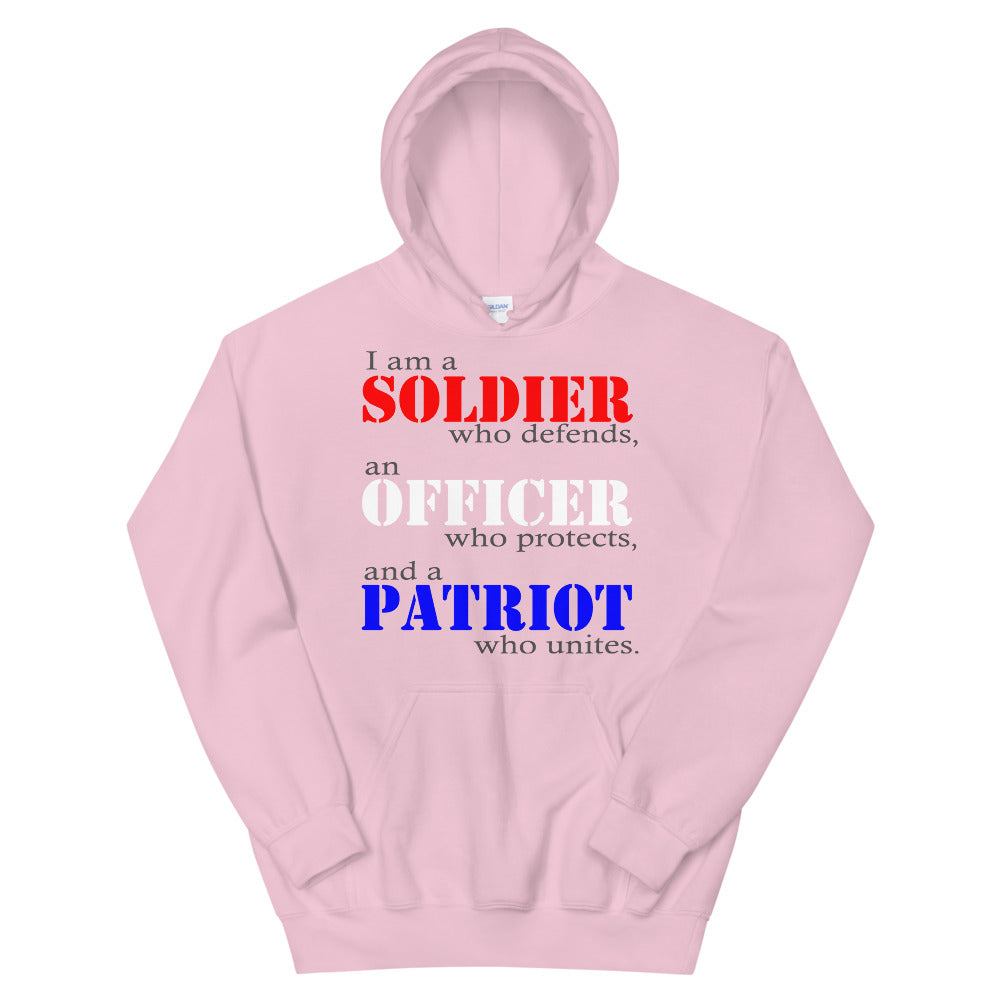 "Soldier Officer Patriot." Unisex Hoodie