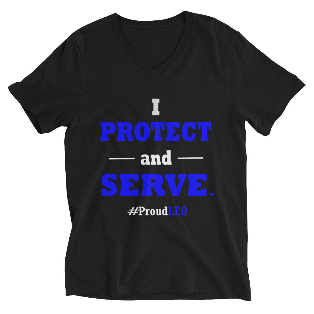 "I Protect and Serve: #Proud LEO" V-Neck Shirt