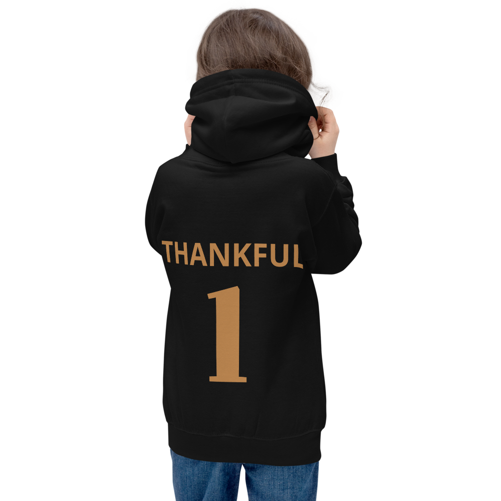 "Thankful 1" Kids Hoodie- SAFER/Drawcord free!