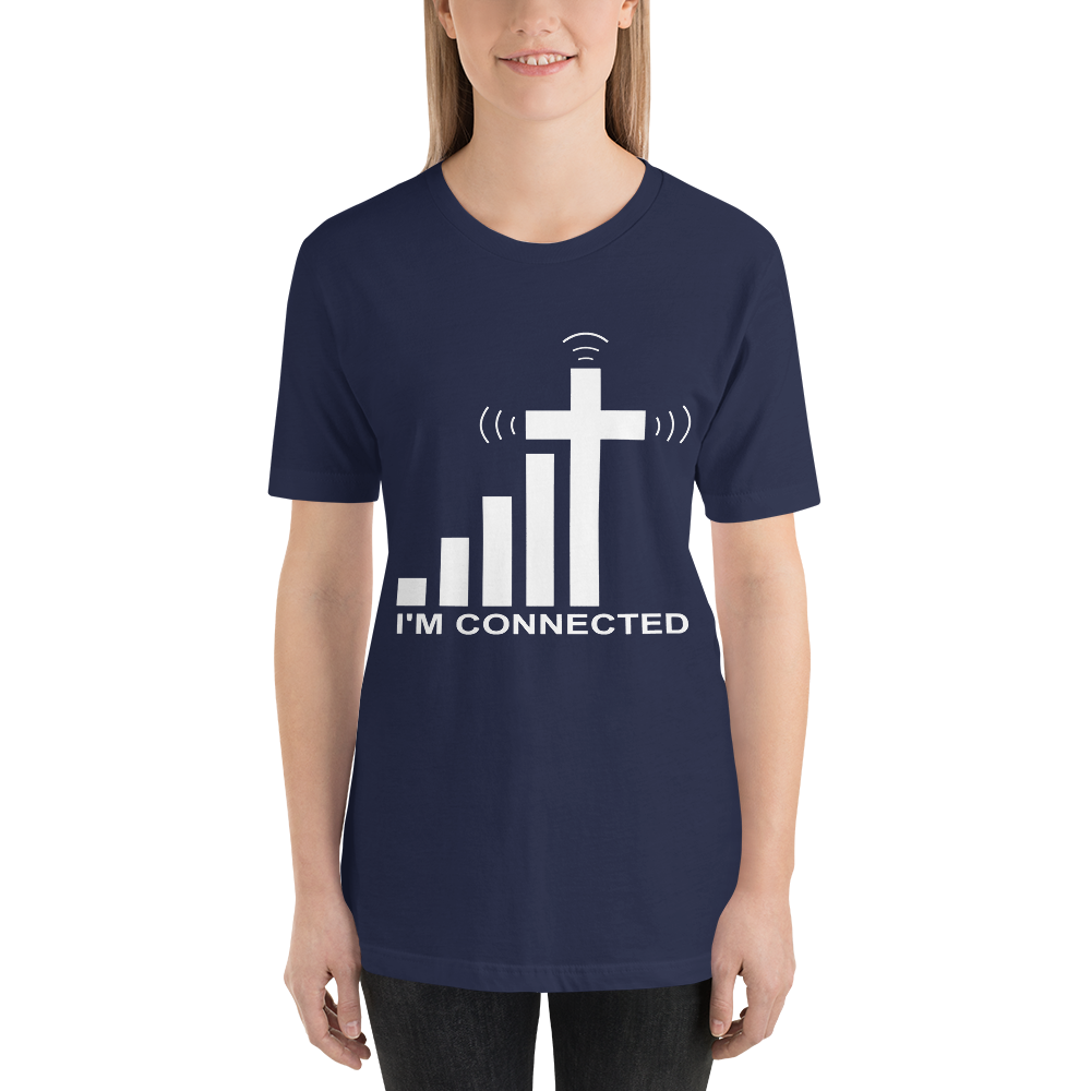 "I'm Connected" Signal and Cross T-Shirt