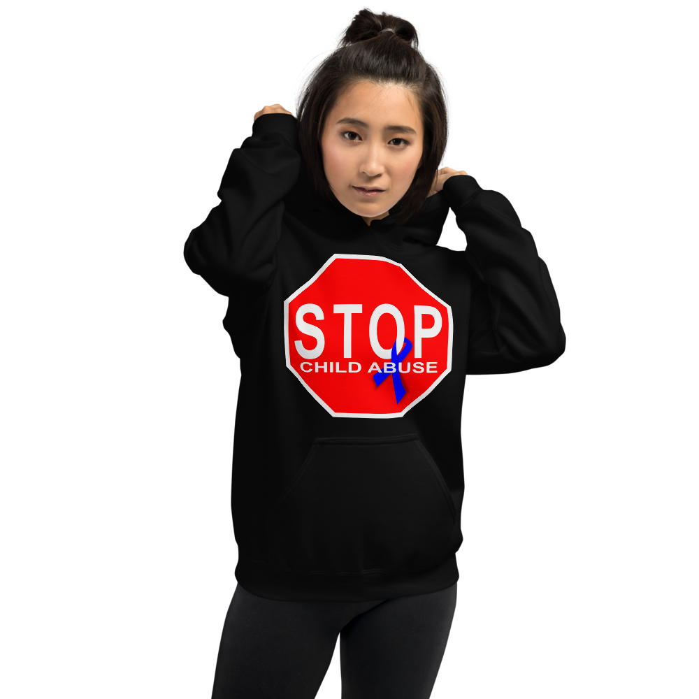 "STOP Child Abuse" Stop Sign Hoodie