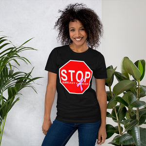 "STOP Breast Cancer" Stop Sign T-Shirt