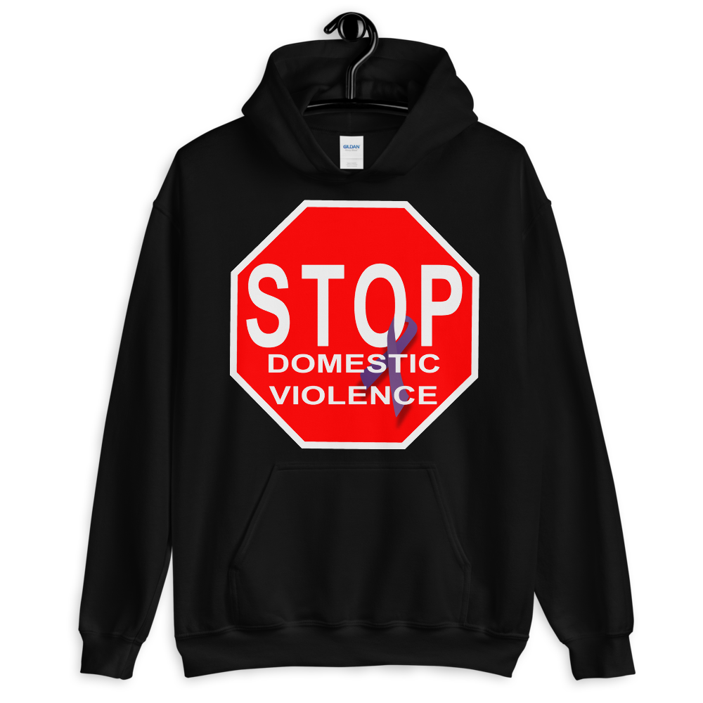 "STOP Domestic Violence" Stop Sign Hoodie