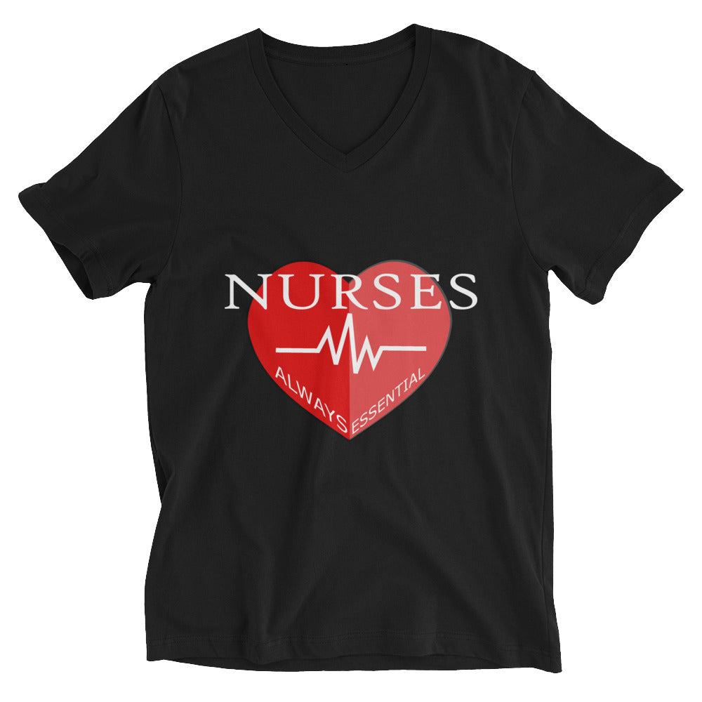 "Nurses: Always Essential" V-Neck Shirt