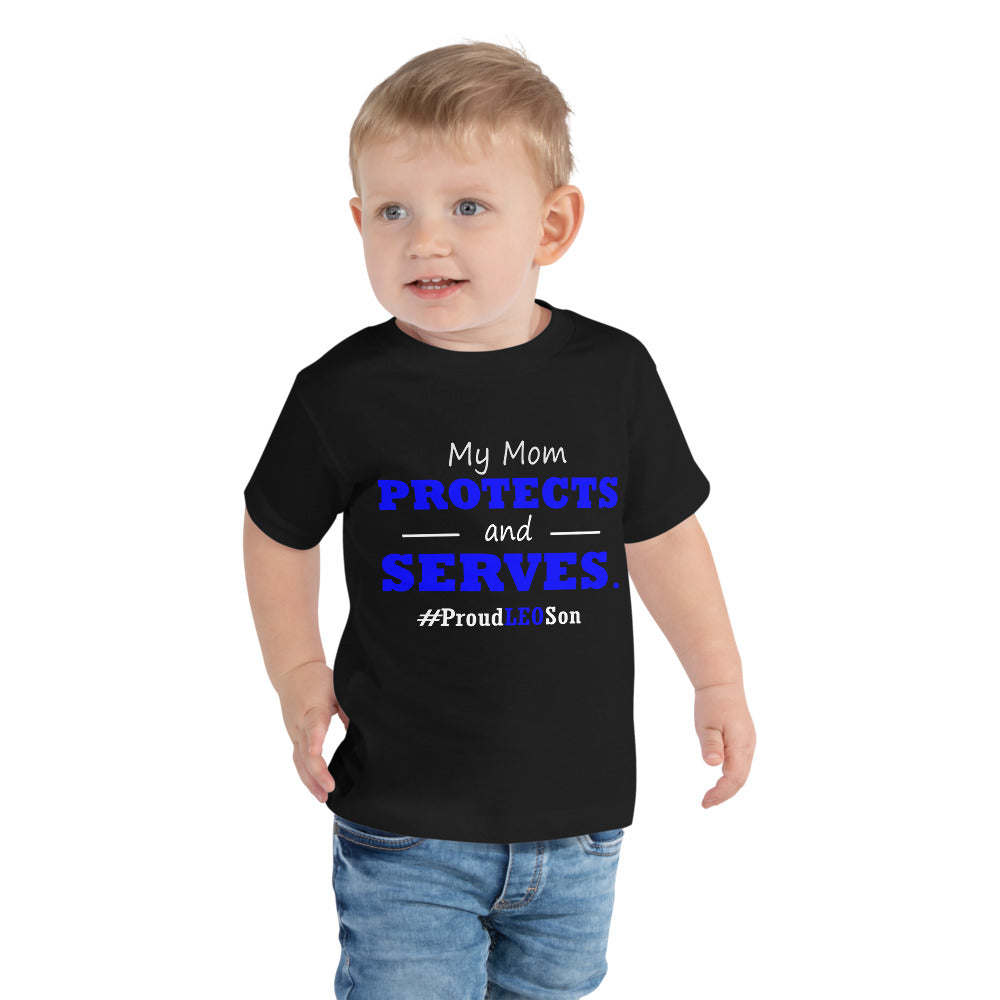 "My Mom Protects and Serves" Proud LEO Toddler Tee