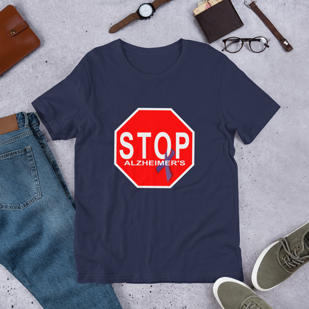 "STOP Alzheimer's" Stop Sign T-Shirt