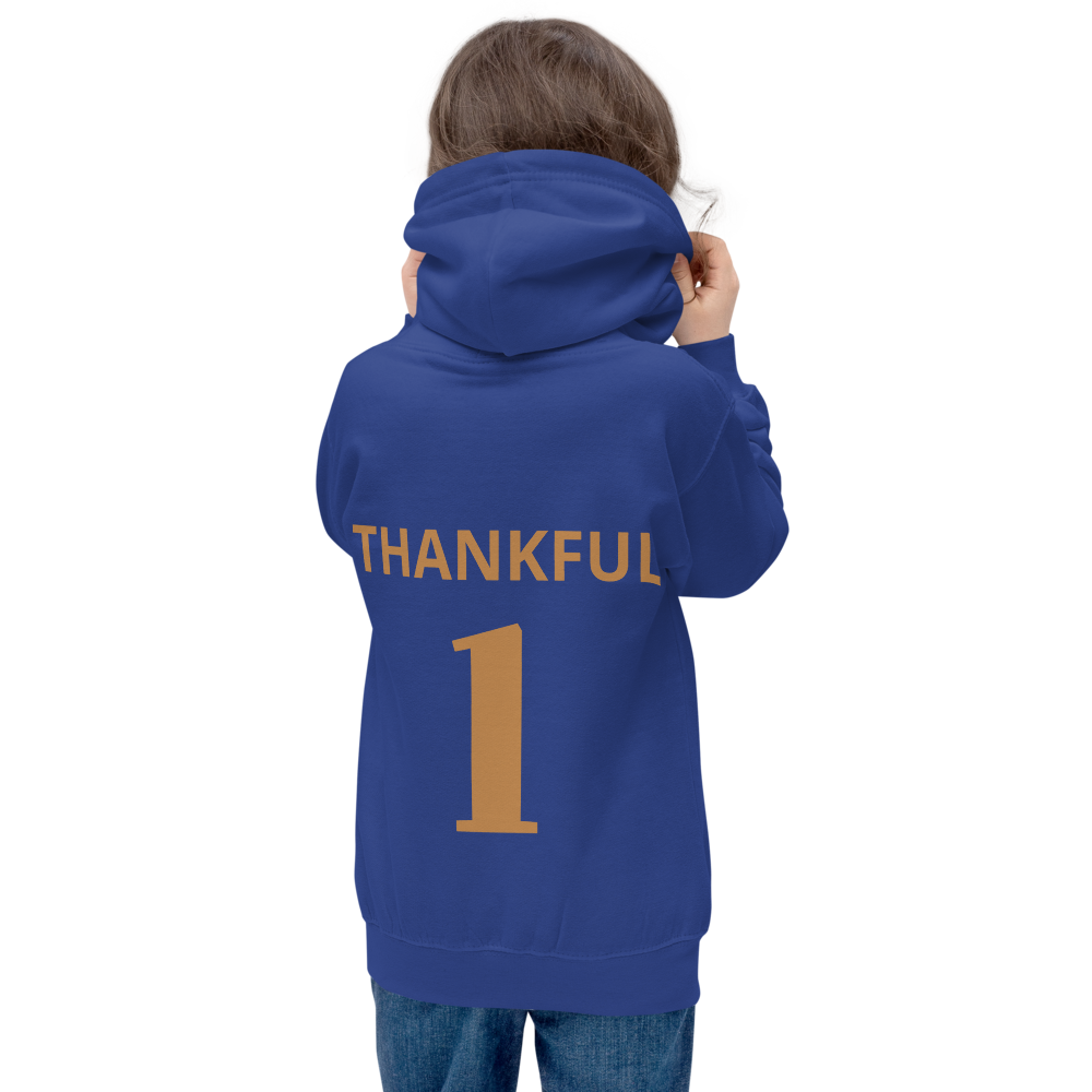 "Thankful 1" Kids Hoodie- SAFER/Drawcord free!