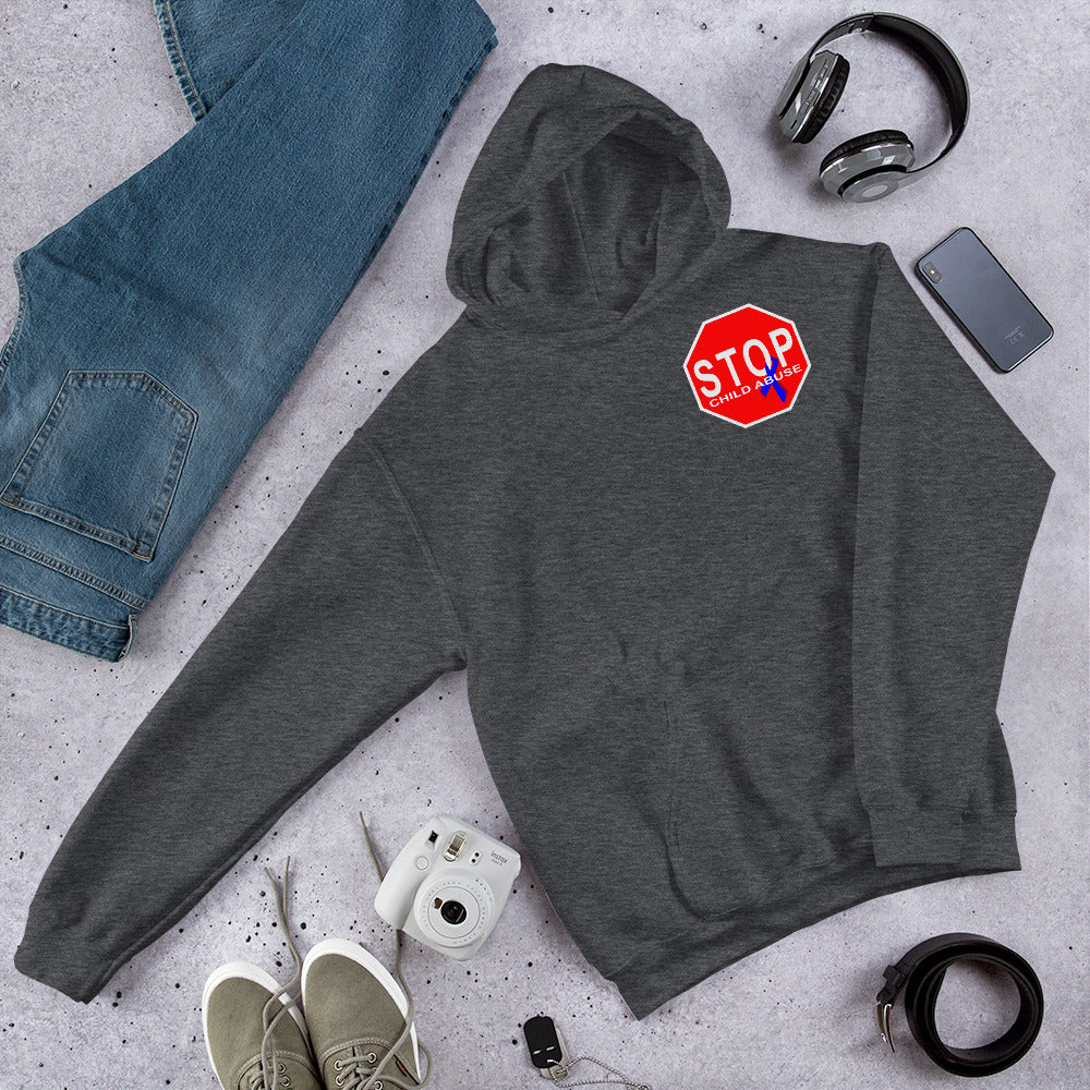 "STOP Child Abuse" Stop Sign Hoodie