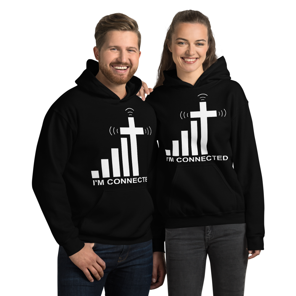 "I'm Connected" Signal and Cross Hoodie