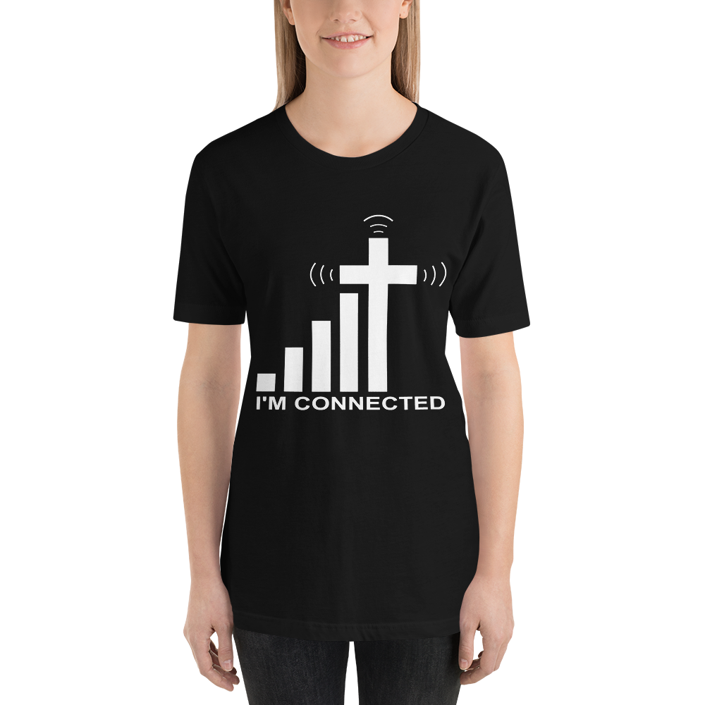 "I'm Connected" Signal and Cross T-Shirt