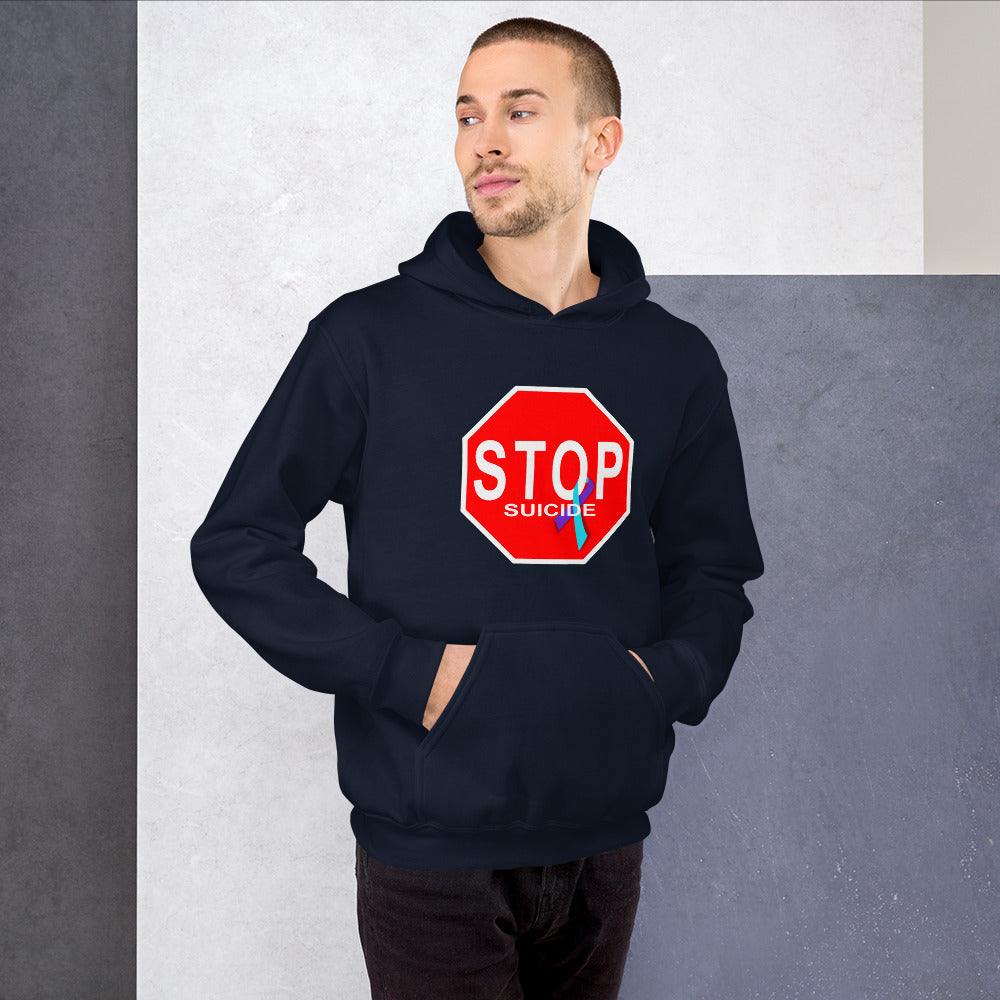 "STOP Suicide" Stop Sign Hoodie