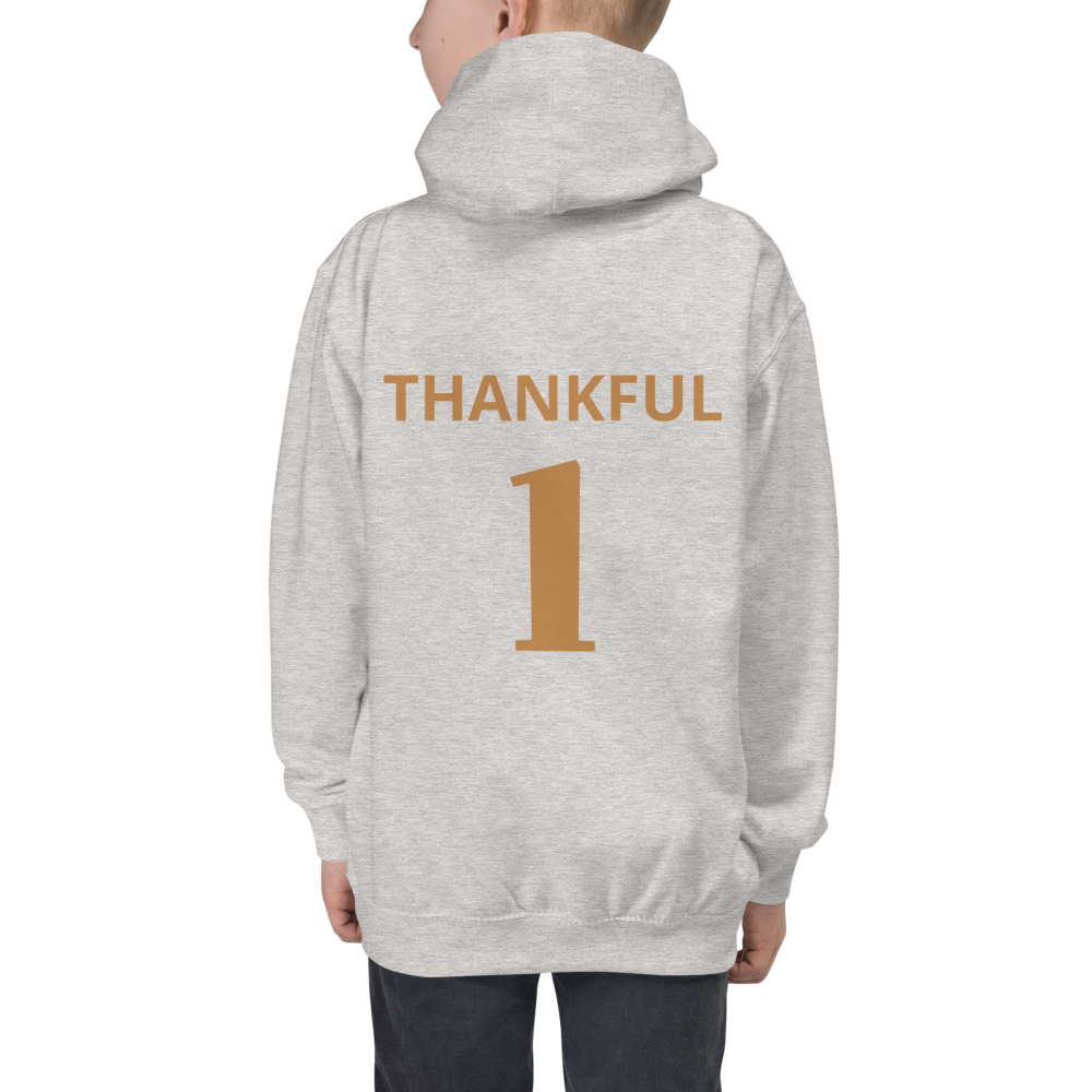 "Thankful 1" Kids Hoodie- SAFER/Drawcord free!