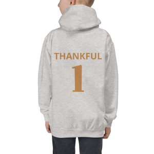 "Thankful 1" Kids Hoodie- SAFER/Drawcord free!