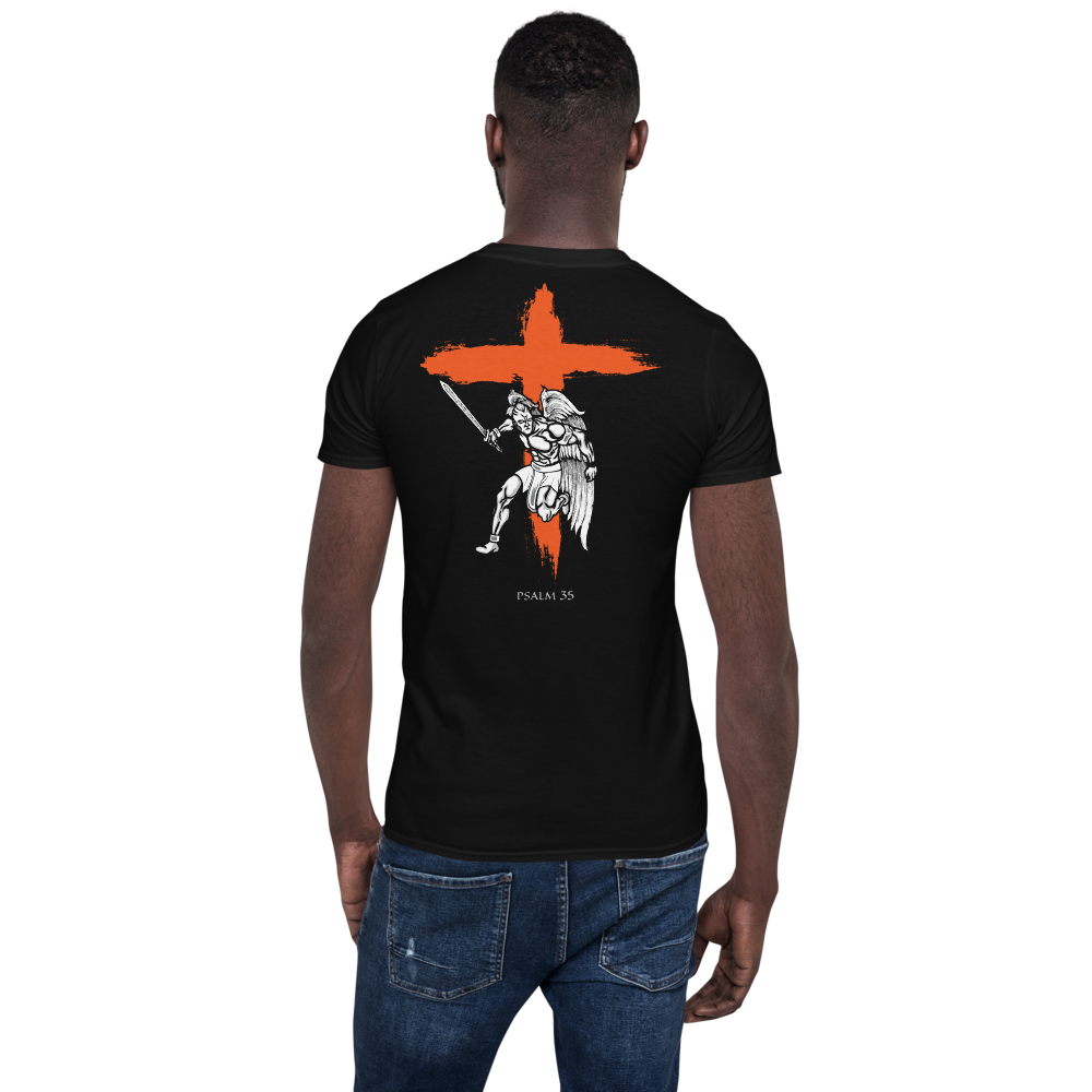 "God's army has my back. Who's got yours?" Psalm 35 Angel of War T-shirt