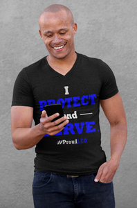 "I Protect and Serve: #Proud LEO" V-Neck Shirt